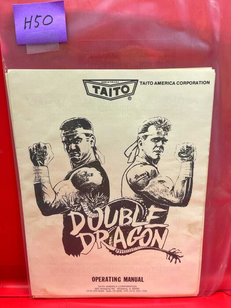 Double Dragon ORIGINAL Taito Arcade Game Operations/Service/Repair Manual H50