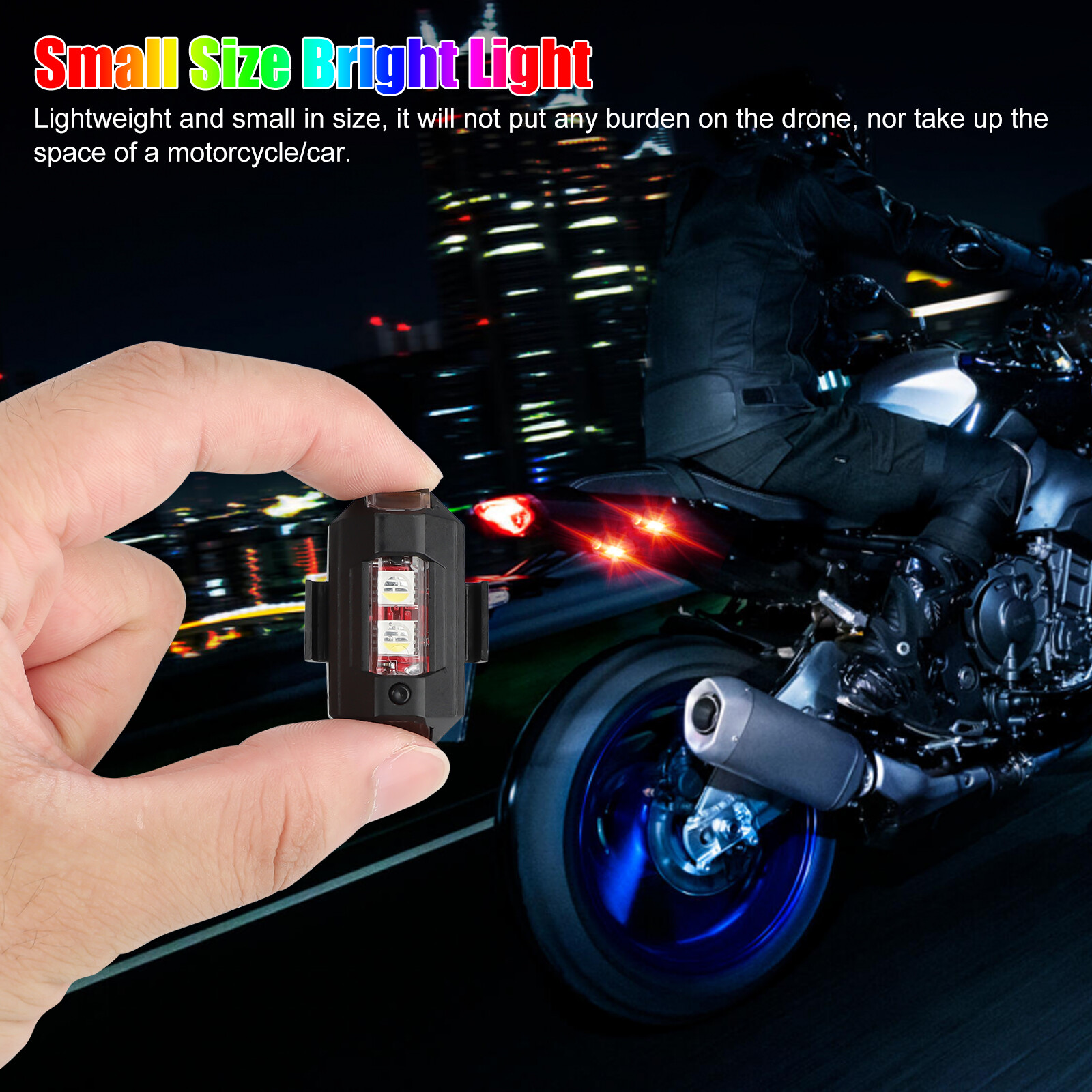4Pcs/Set Drone Warning Strobe Lights LED Anti-collision 7 Colors USB Chargeable