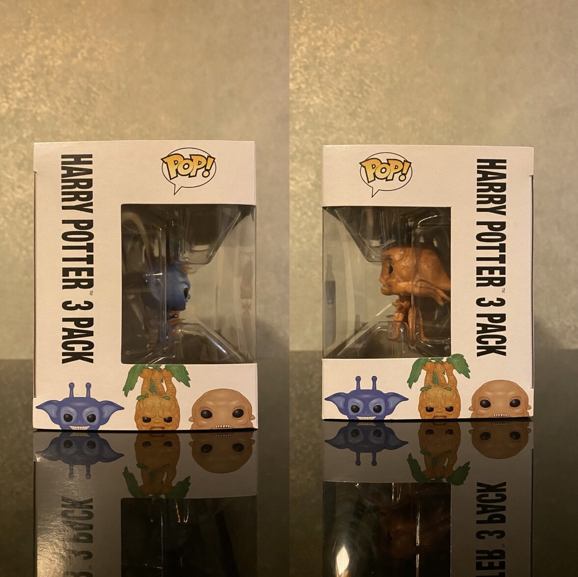 Funko Pop! CORNISHPIXIE MANDRAKE & GRINYLOW 3 PACK HARRY POTTER Exclusive