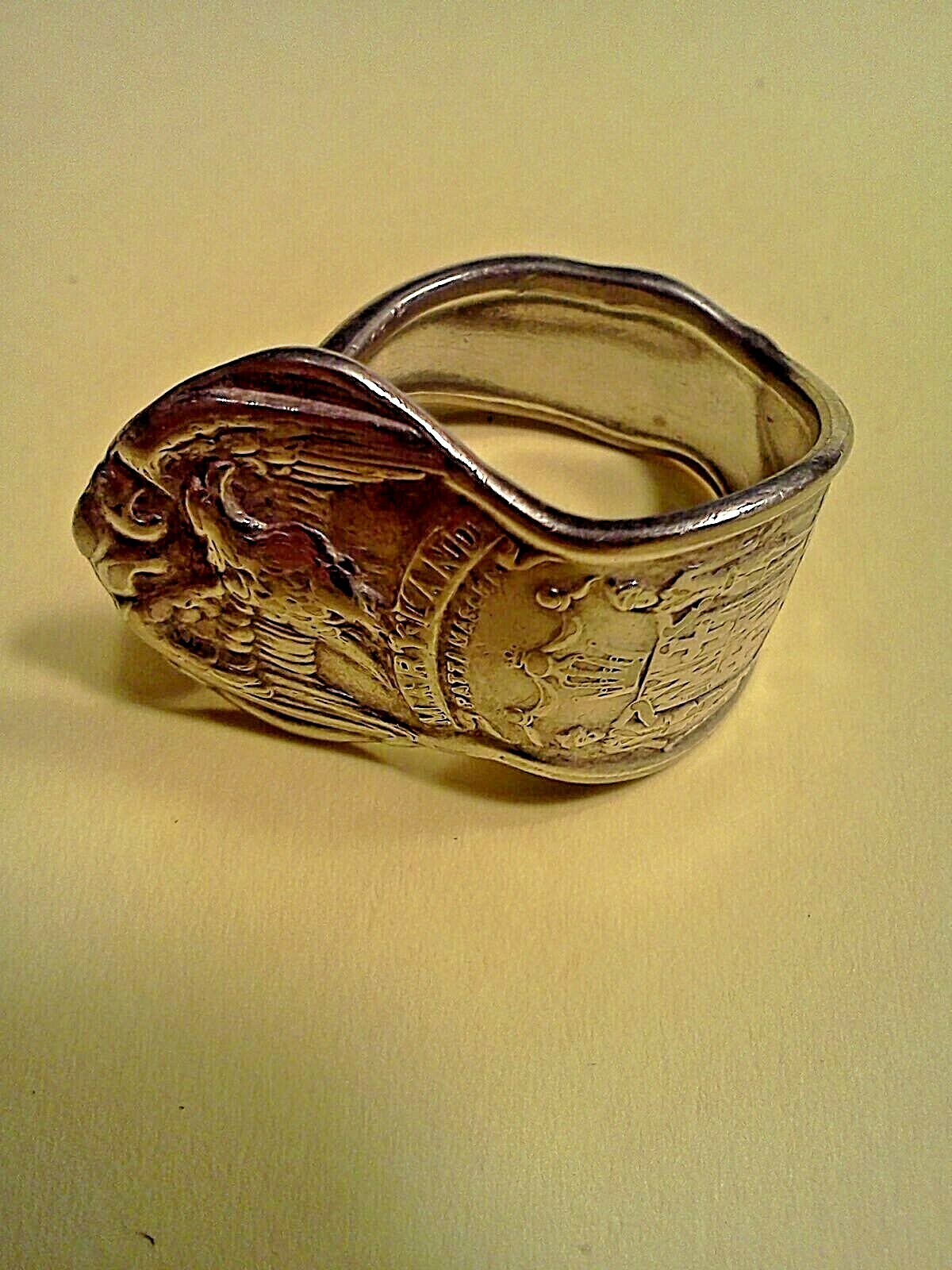 Vintage Maryland Silver Spoon Ring