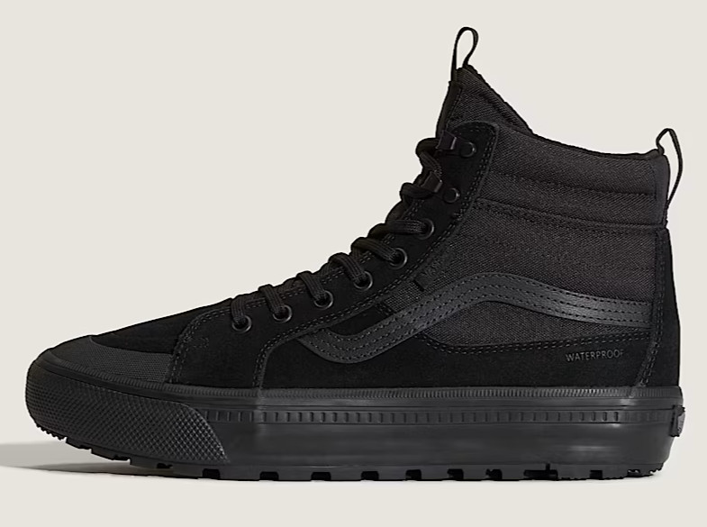 Vans Sk8-Hi Waterproof Insulated Shoe Black / Black Cushioned Mens Winter Boots