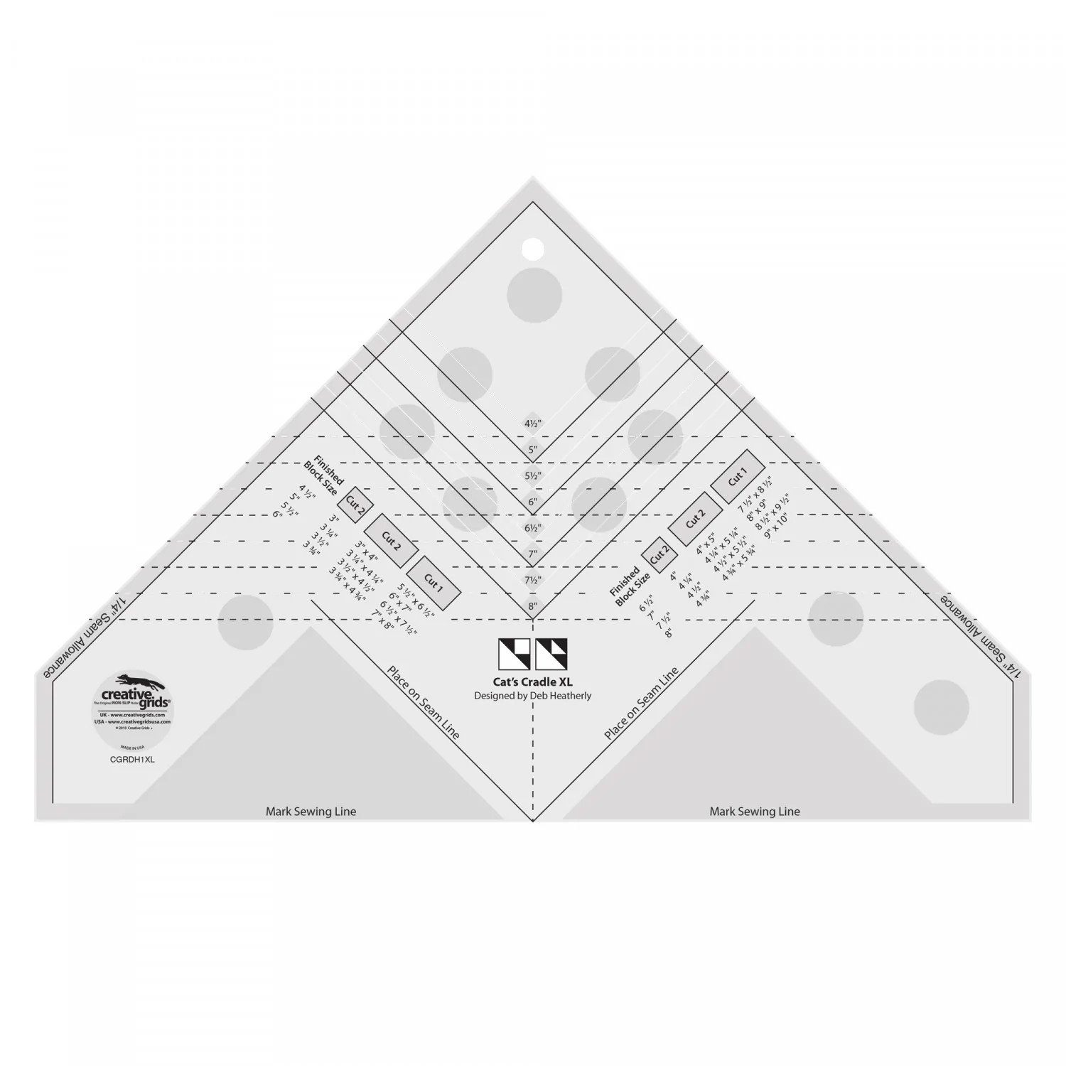 Creative Grids Cats Cradle Ruler XL CGRDH1XL