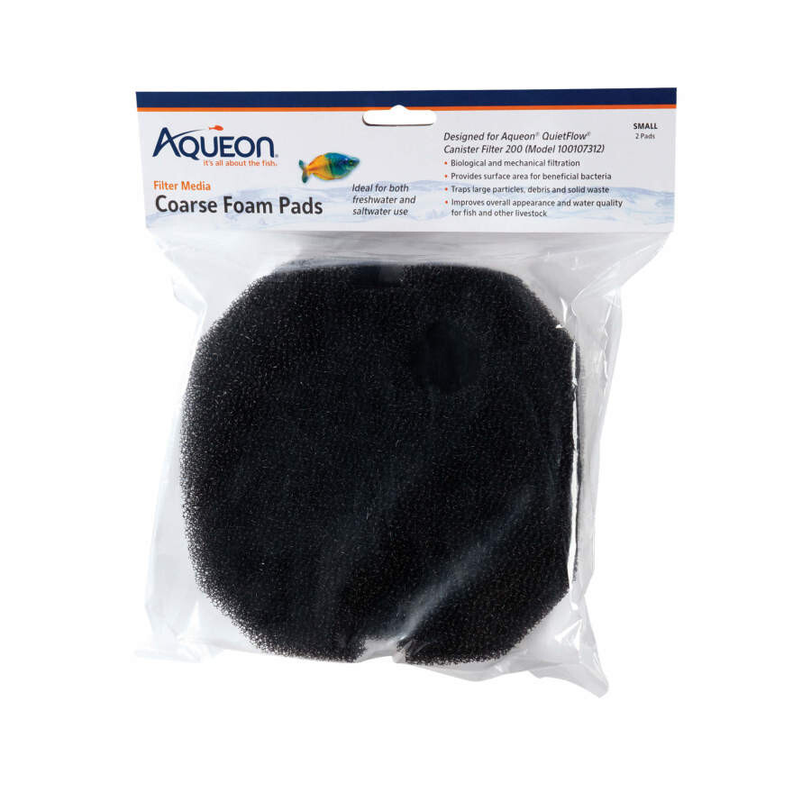 Aqueon QuietFlow Coarse Foam Pads Small 2 pack for QuietFlow 200 Canister Filter
