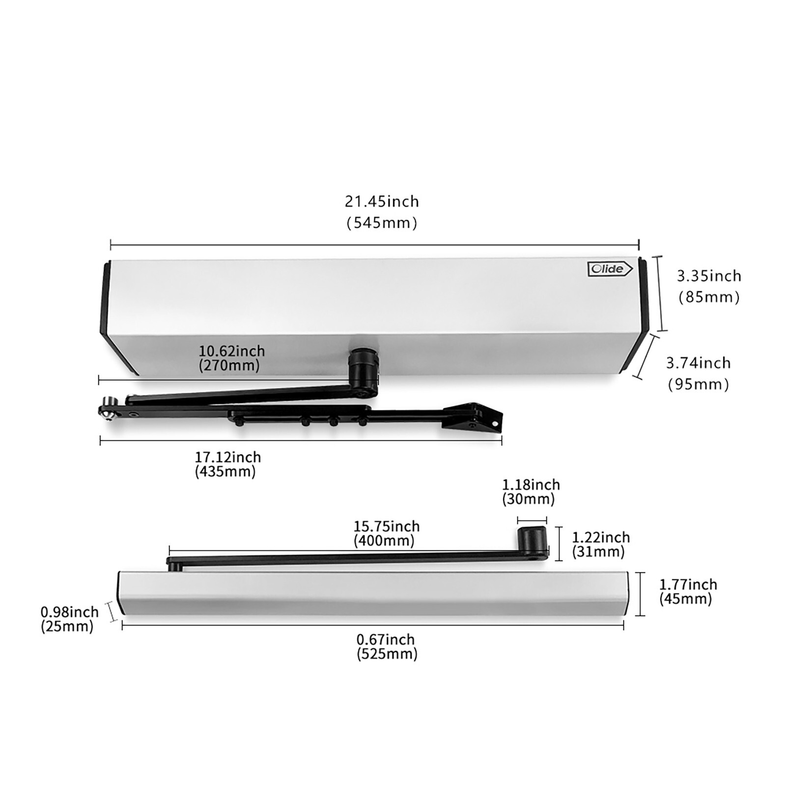 Olide Automatic Swing Door Operator with Touchless Wireless Hand Sensor Switch