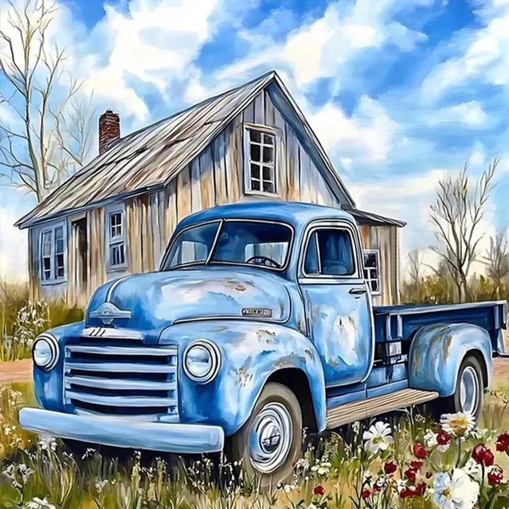 Diamond Painting Kits for Adults, 5D DIY Truck Diamond Art Kits for Beginners,