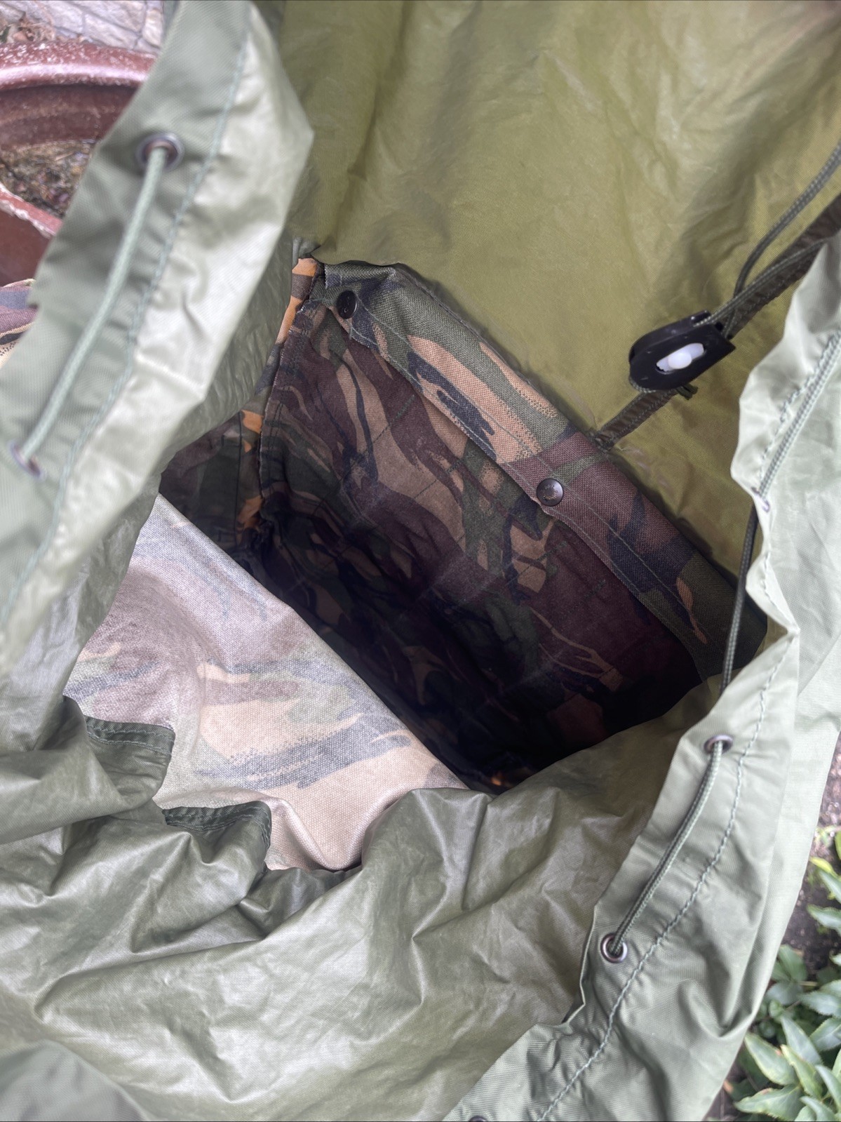British Army Issue Rucksack + Frame Long Convoluted Back DPM + Side Pouches INF
