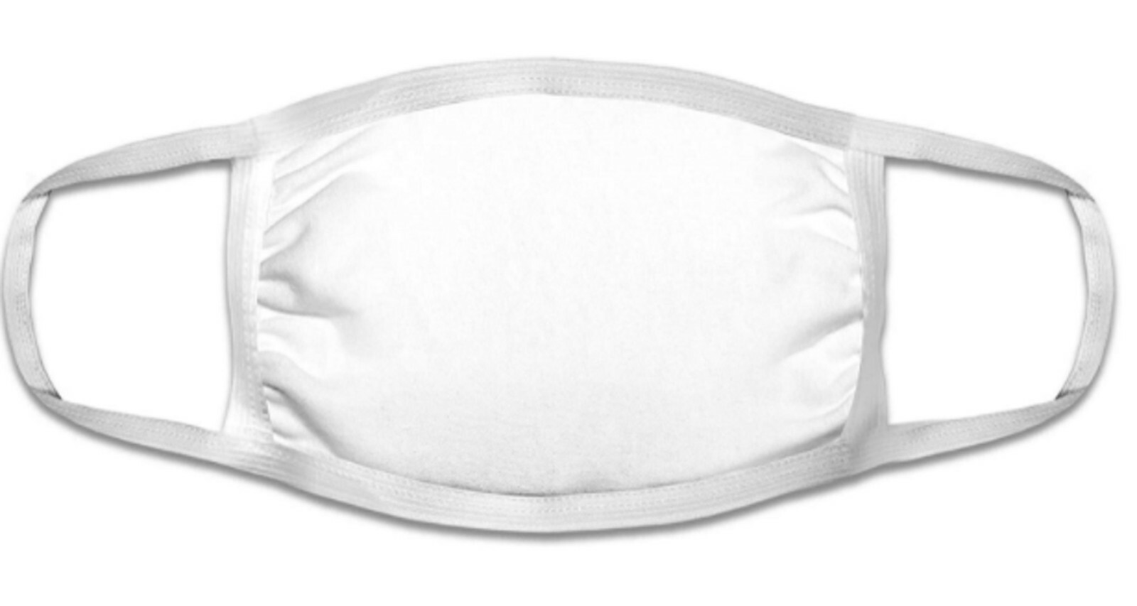 (2) Fruit of the Loom Reusable Cotton Face Mask ~  White ~ Bag of 5 Masks