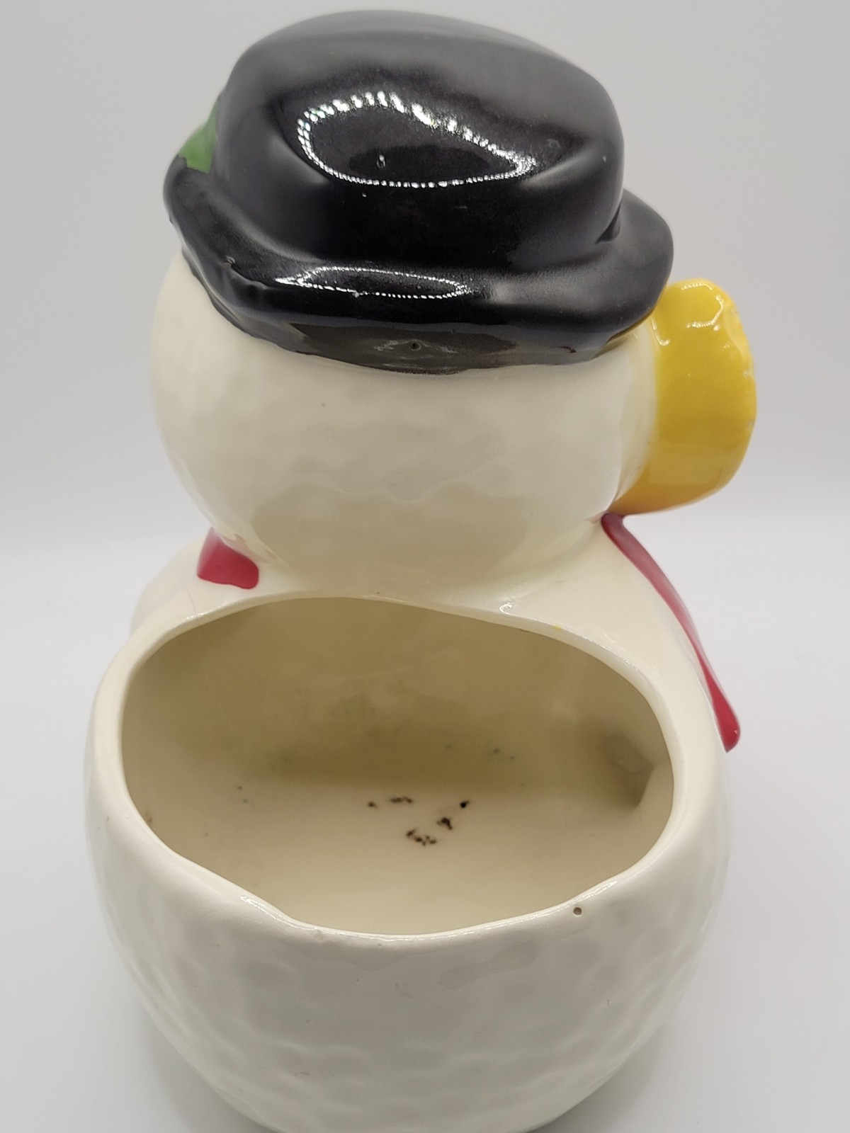 Christmas Snowman Ceramic Planter Holiday Decor