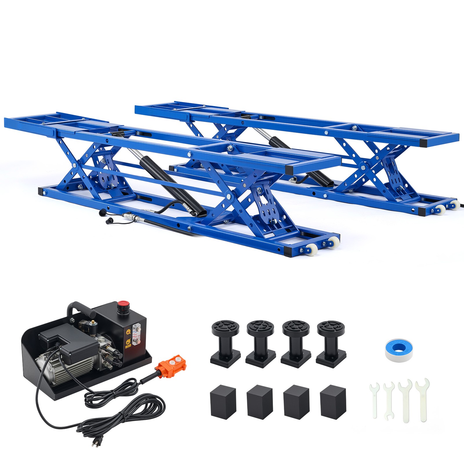 OMT 7000lb Portable Car Lift with 26.8" Max Height Auto Lock Remote Control