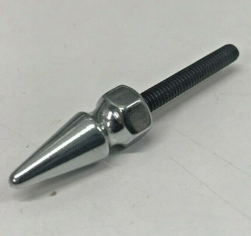 1 Tattoo Machine 8-32 Blackened Steel Contact Screw CHROME SPIKE Topper USA gun