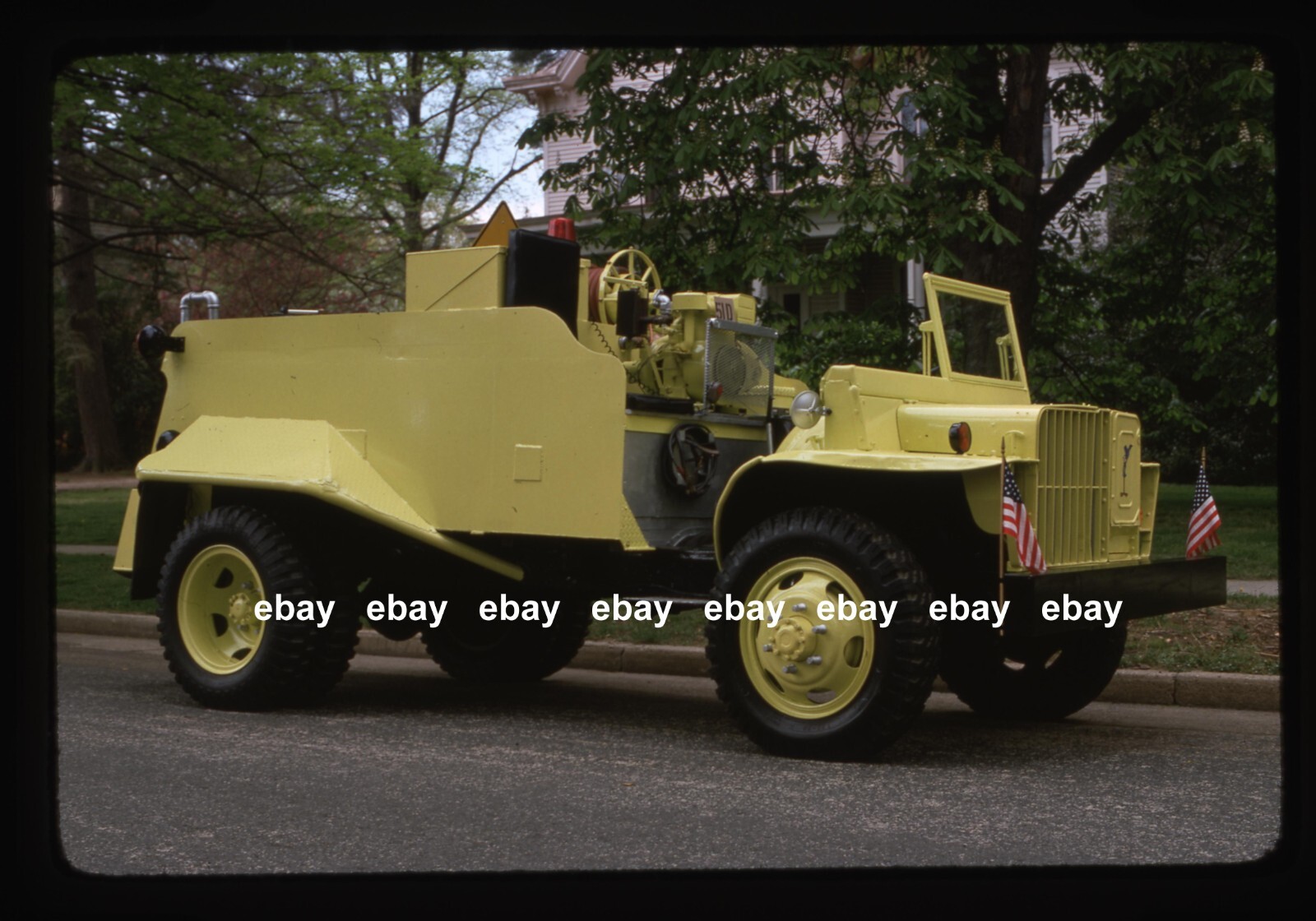 Orange Cove CA 1942 Ford Ex Military Fire Apparatus Slide