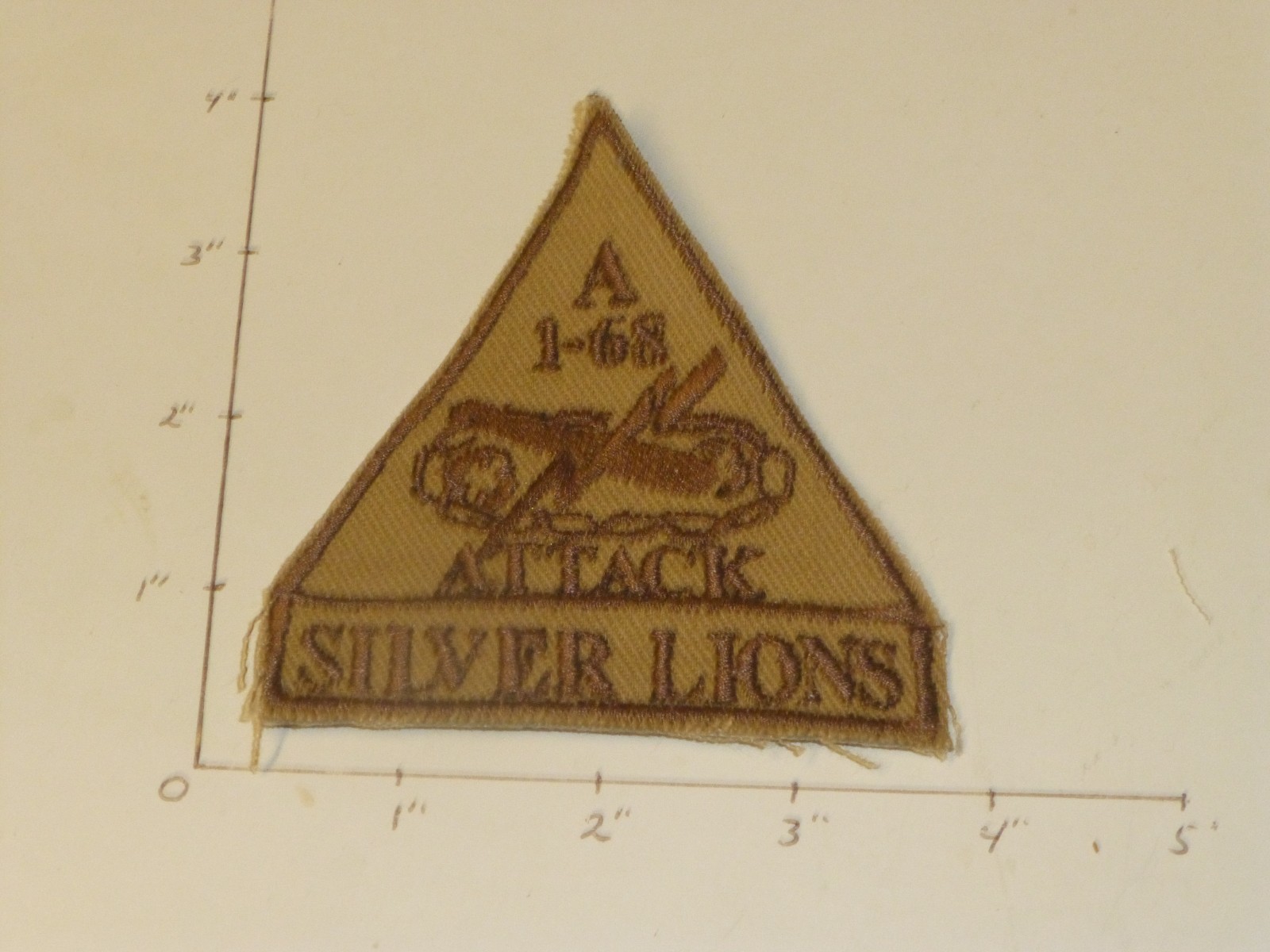 68 Armor 1 Bn A Company ATTACK SILVER LIONS middle east made desert patch