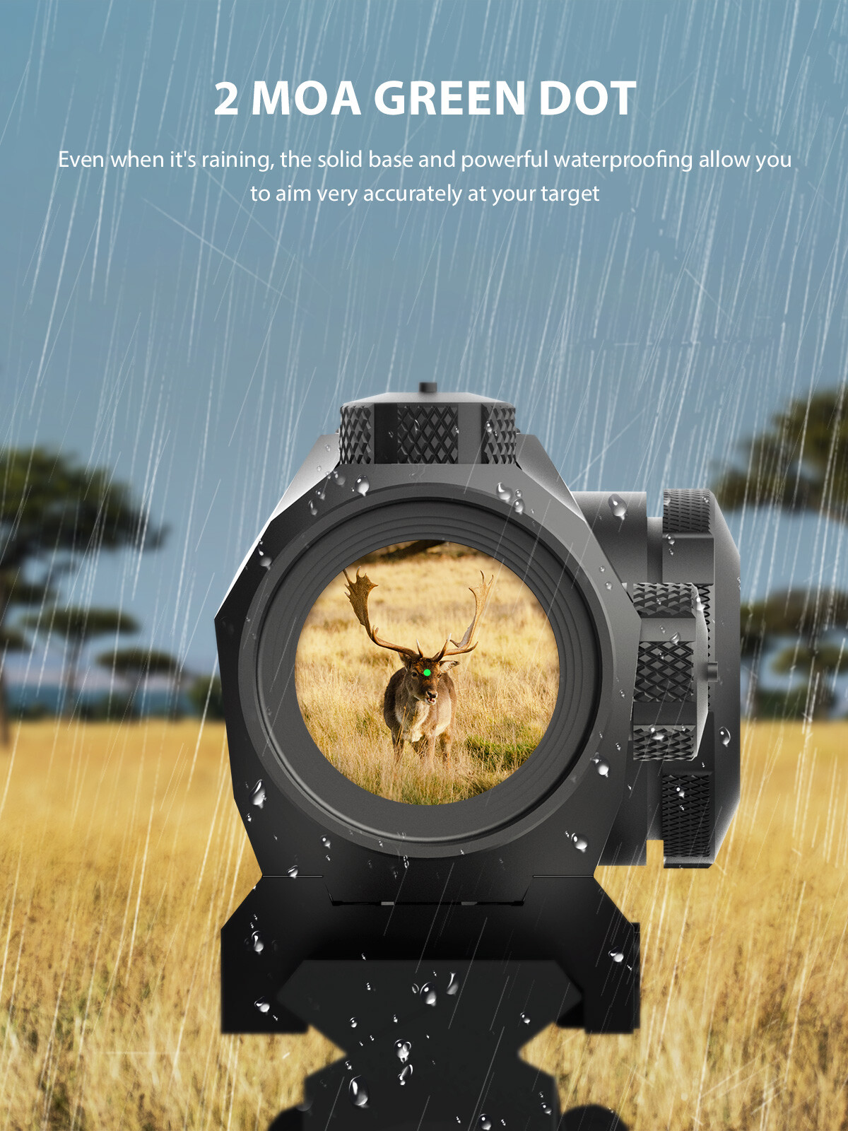 Green Dot Sight 2 MOA 1x20mm Holographic Sight for Picatinny & Weaver Rails