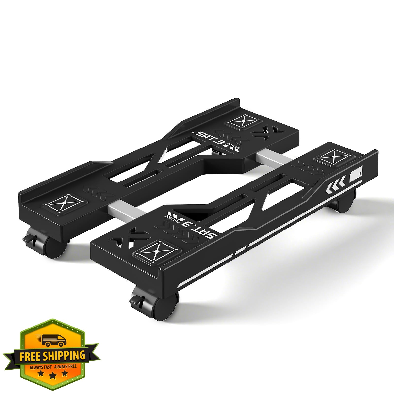 Hovadova Adjustable Computer Tower Stand Black Wheels