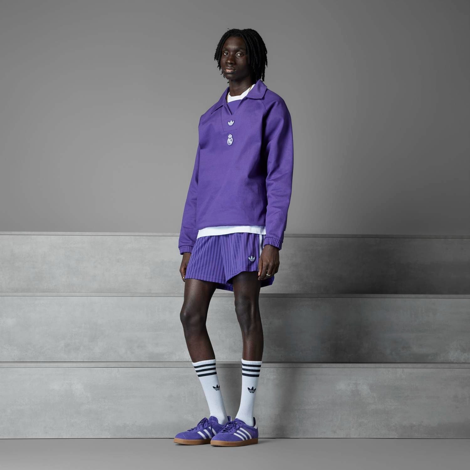 Adidas x Real Madrid Gazelle Terrace Icons Purple Gum Rare New Men Shoes JS3041