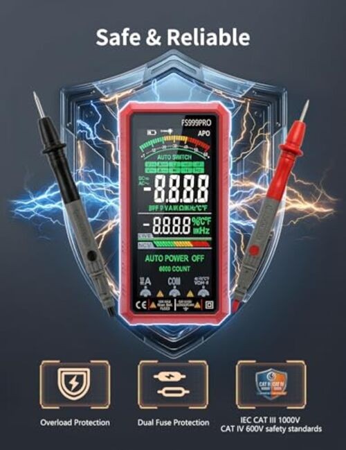 Auto-Ranging Multimeter - 6000 TRMS TRMS - Digital Multimeter