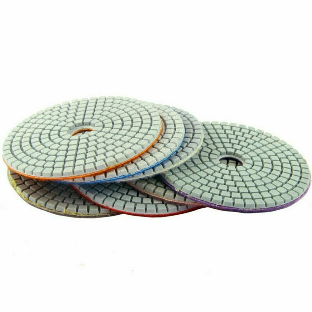 16pcs Diamond Polishing Pads 4in Wet/Dry for Granite Concrete Marble Grinding