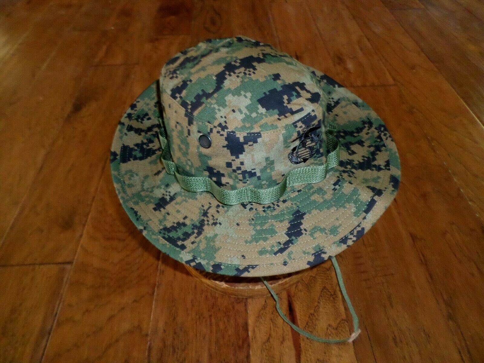 MARINE CORPS BOONIE HAT USMC DIGITAL WOODLAND CAMOUFLAGE MEDIUM 7 1/4 USA MADE