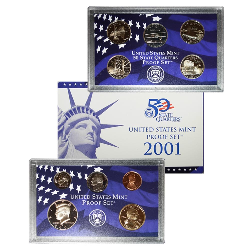 2001-S U.S. Proof Coin Set GEM Proof OGP