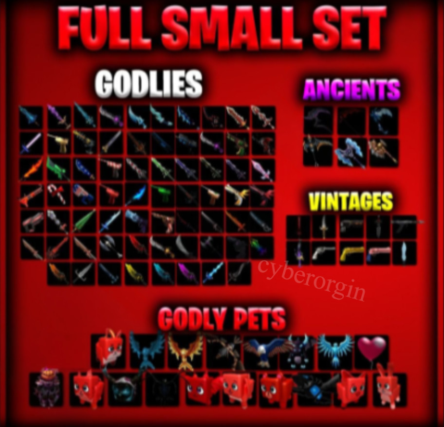 MM2 ROBLOX SMALL SET 100+ GODLYS!!