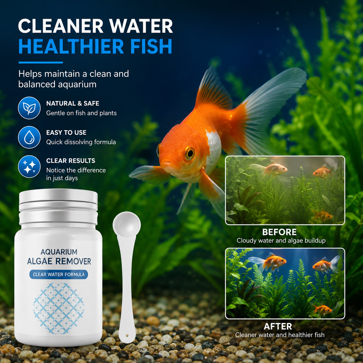 Aquarium Cleaning Tablets Fish Tank Maintenance Water Care Tablets 50PCS