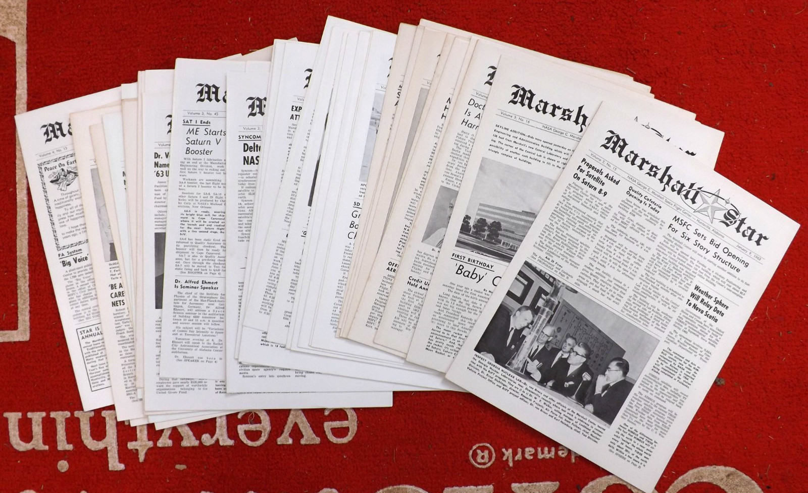 RARE 36 1963 ISSUES MARSHALL STAR NASA MSFC HUNTSVILLE AL NEWSLETTER LOT APOLLO