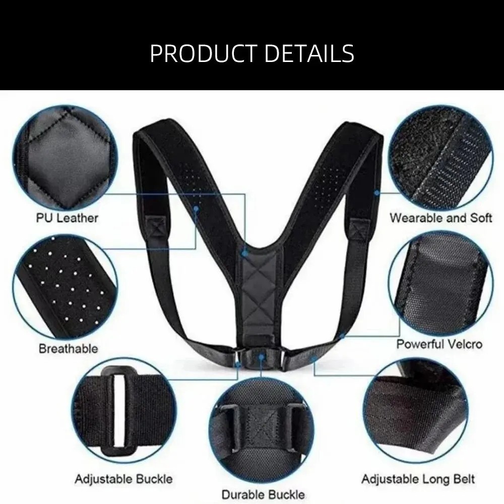 Adjustable Corrector Posture Back Shoulder Correct Support Brace Belt Men Women