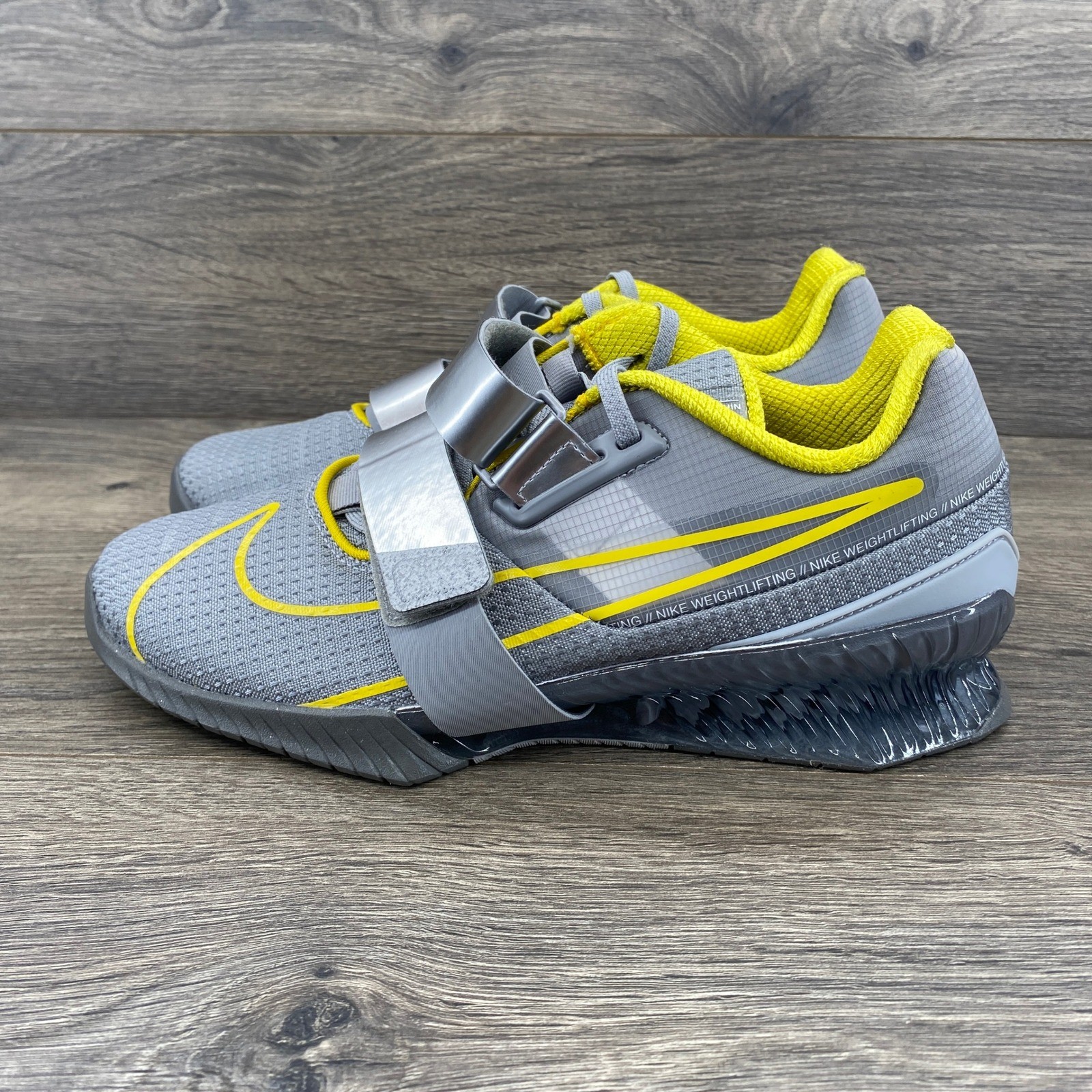 Nike Romaleos 4 CD3463002 Weightlifting Shoes Gray Yellow US 8
