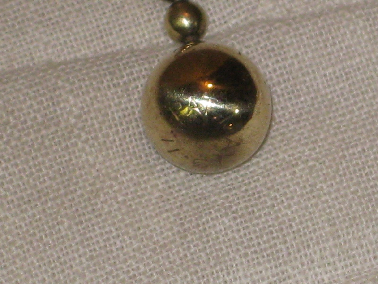 2 RARE "KINGS PAT" Matching Solid Brass Ball Pull Chains-DATED: May 9 1911