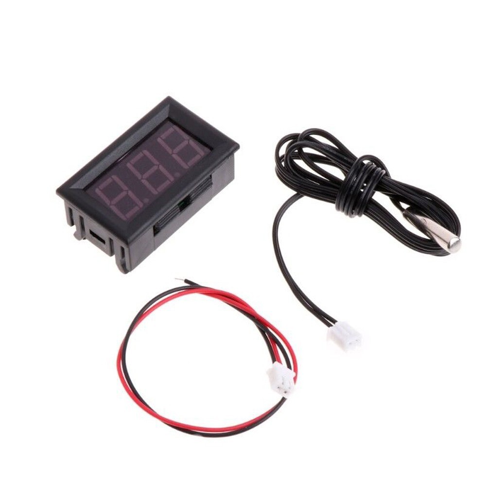 1x LED Mini-Digital Thermometer 12V Car Temperature Panel Meter Gauge+Temp Probe