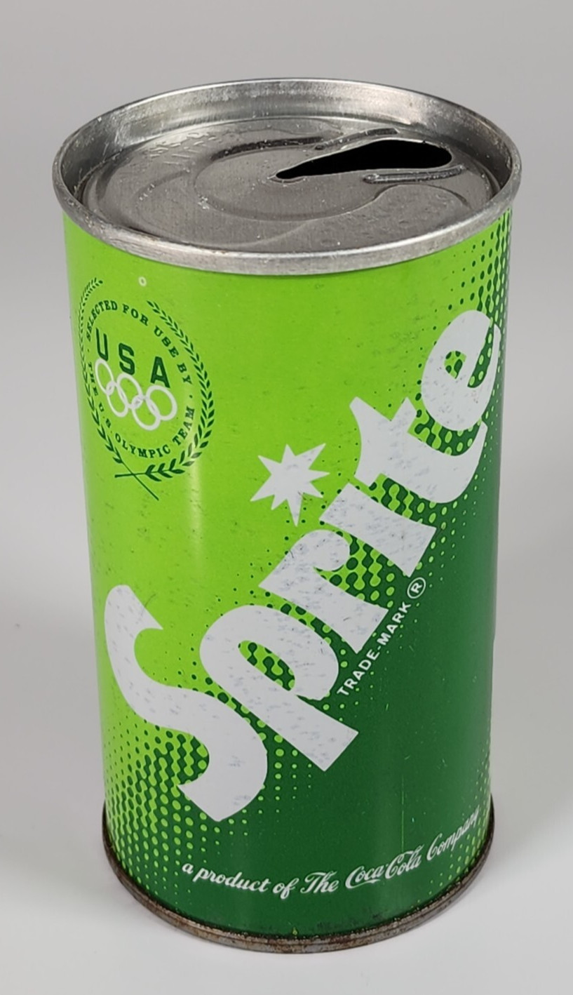 Vintage Straight Steel Sprite Soda Pop Can Olympics Kull Mattoon IL