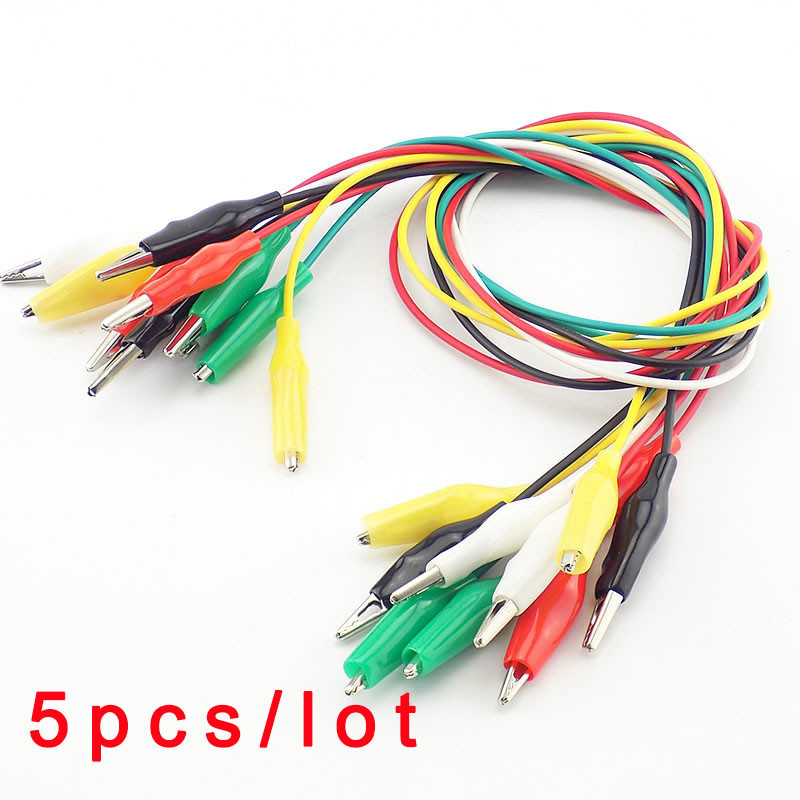 5/10X randomly Alligator Clips Test Jumper Wire Roach Electrical Clip Crocodile
