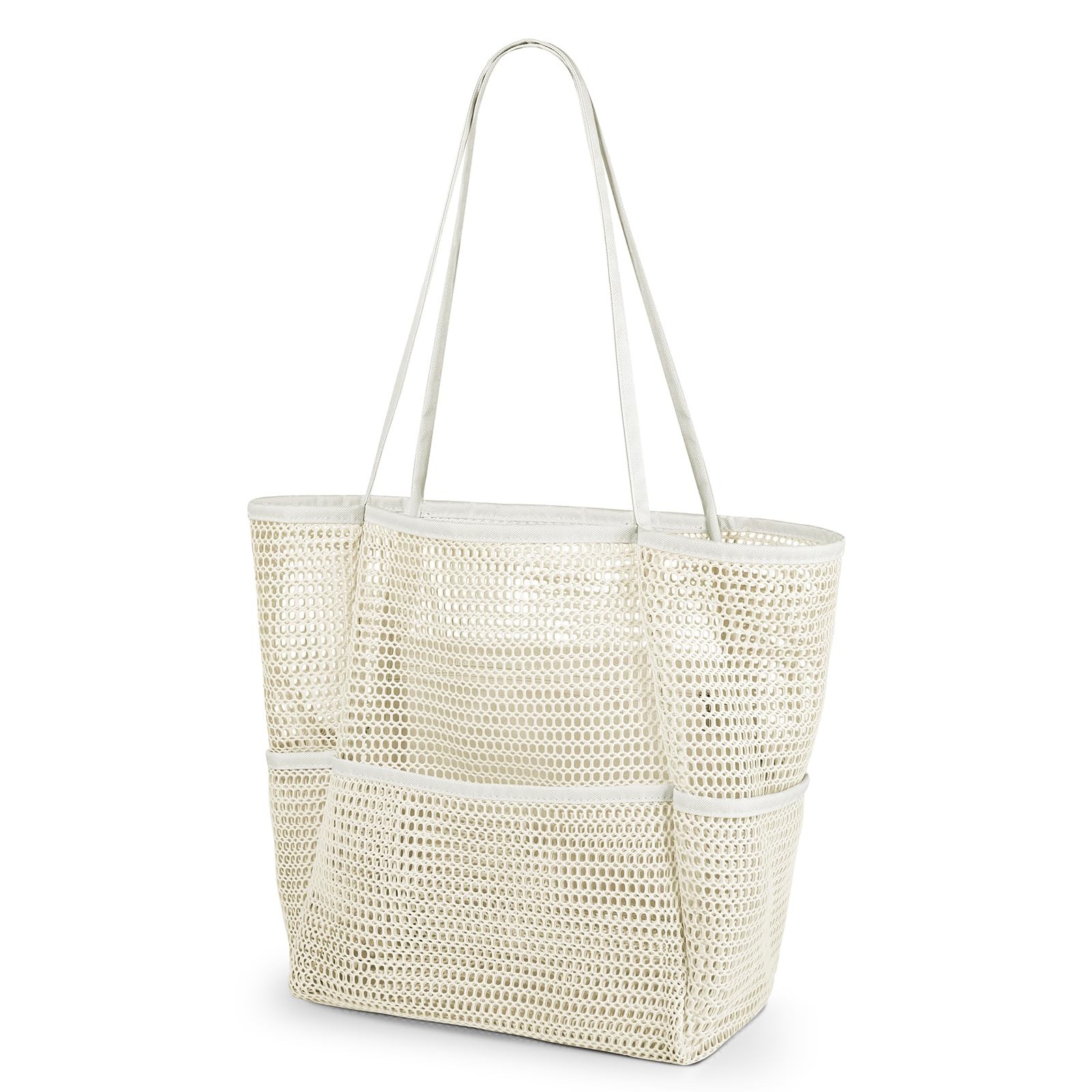 Iioscre Beach Bag for Women, Causal Hobo Bag with Zipper Inner Pocket, Foldab...