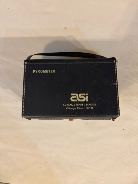 Vintage Pyrometer Temperature Tester Original Case ASI Advanced Trade School