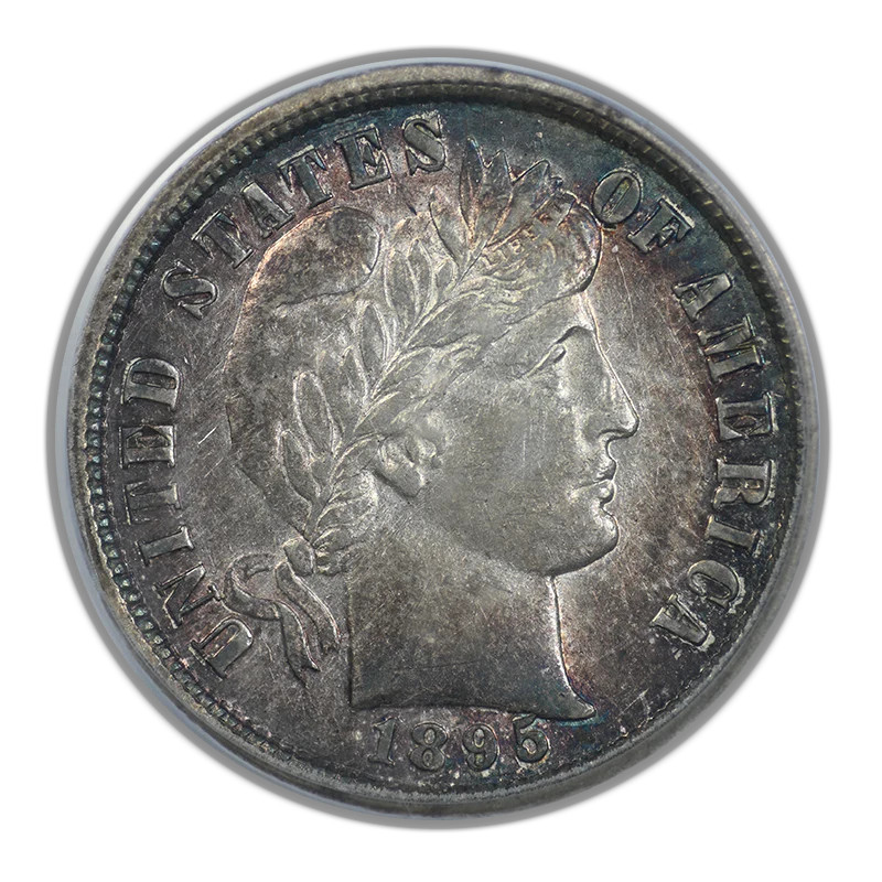 1895 Barber Dime 10C PCGS AU55