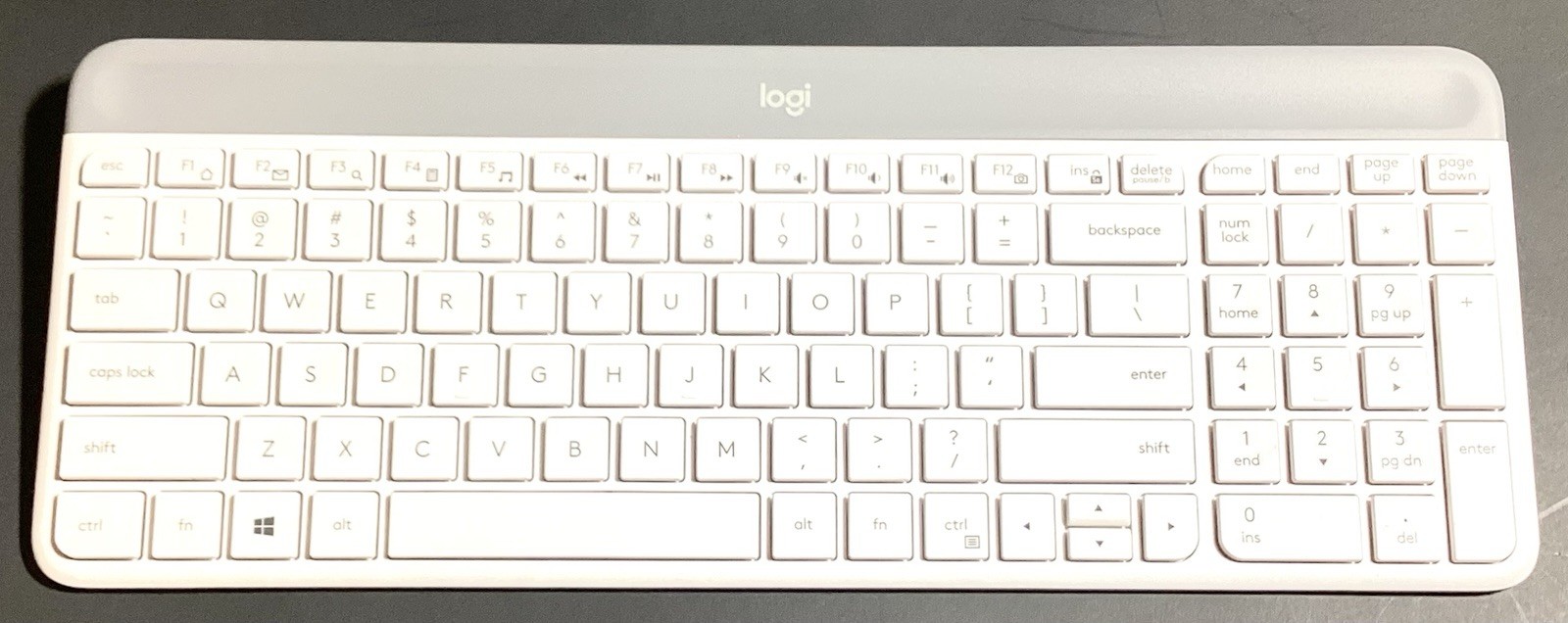 Logitech -  K470 Slim Wireless Keyboard - No USB Receiver White