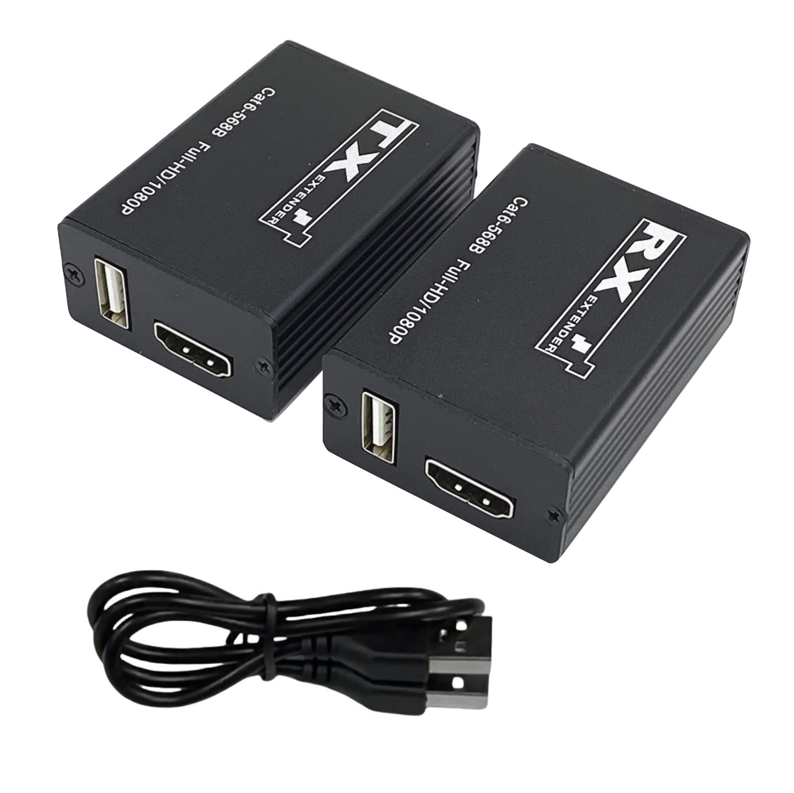 30M USB KVM HDMI Extender Adapter RJ45 Cat6 Ethernet Network Cable Accessories