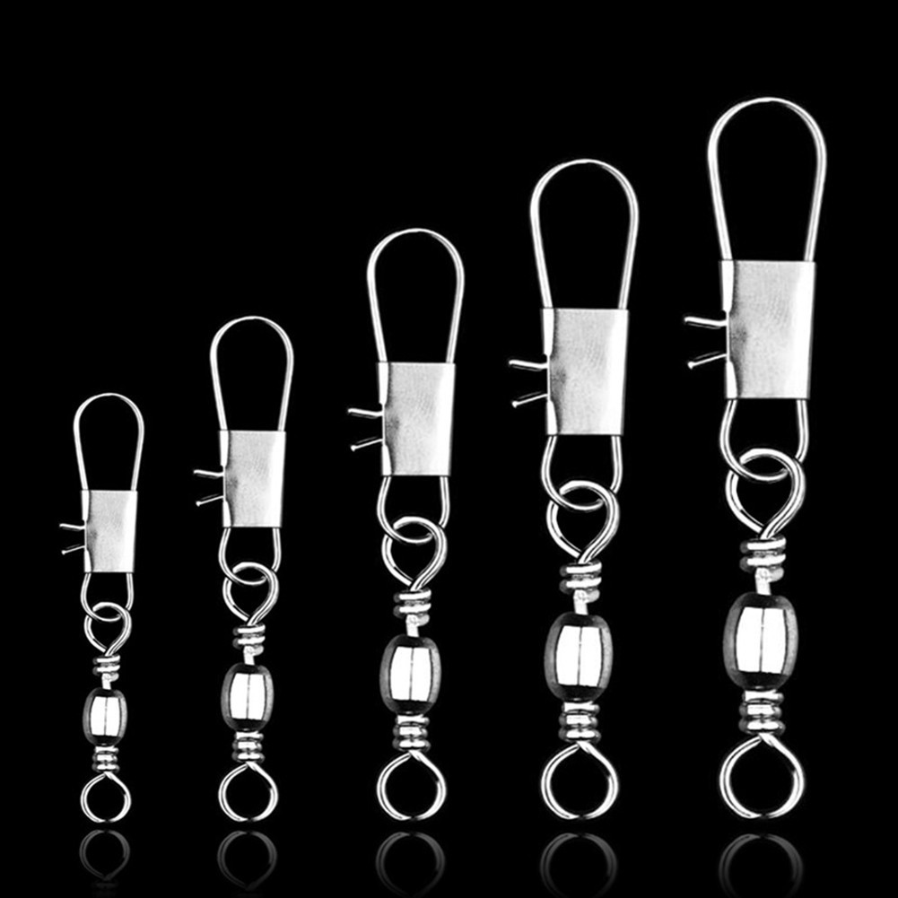 Stainless Steel Fishing Connectors Swivels & Snap Links Set for Angling Success