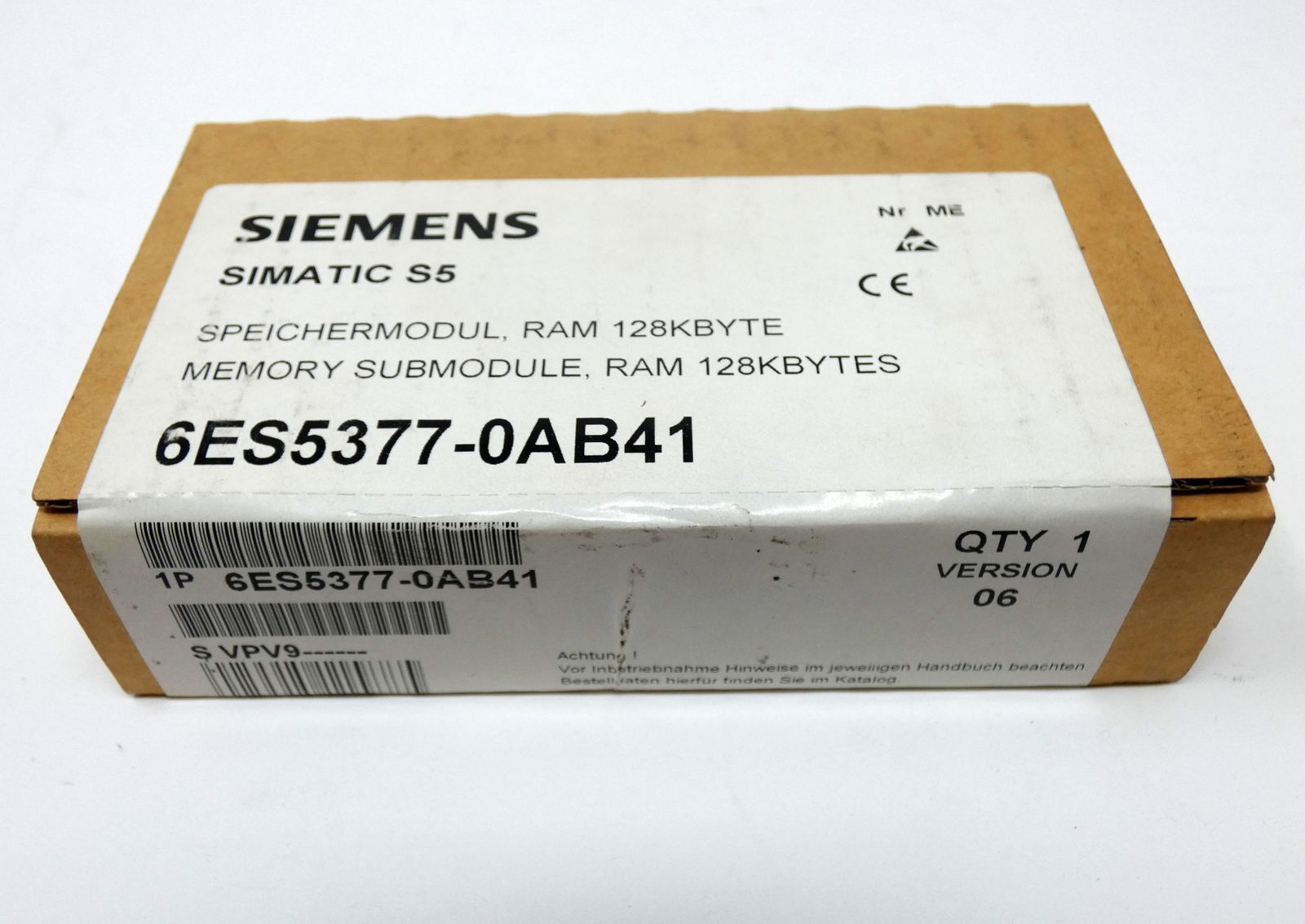 Siemens SIMATIC S5 6ES5377-0AB41 6ES5 377-0AB41 E:06 Memory Module -sealed-
