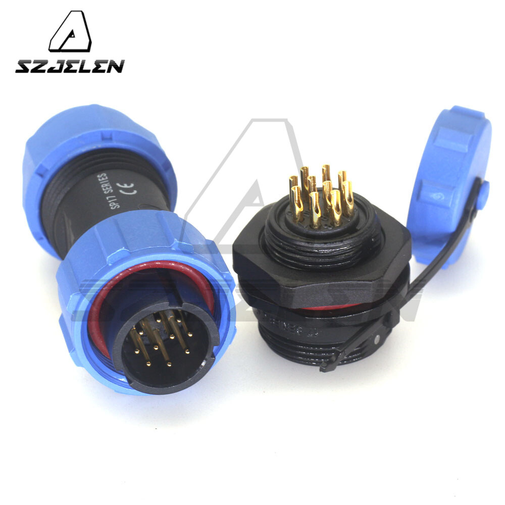 SP17 10Pin IP67 Waterproof Plug,Electrical Cable Wire Connector Plug Socket