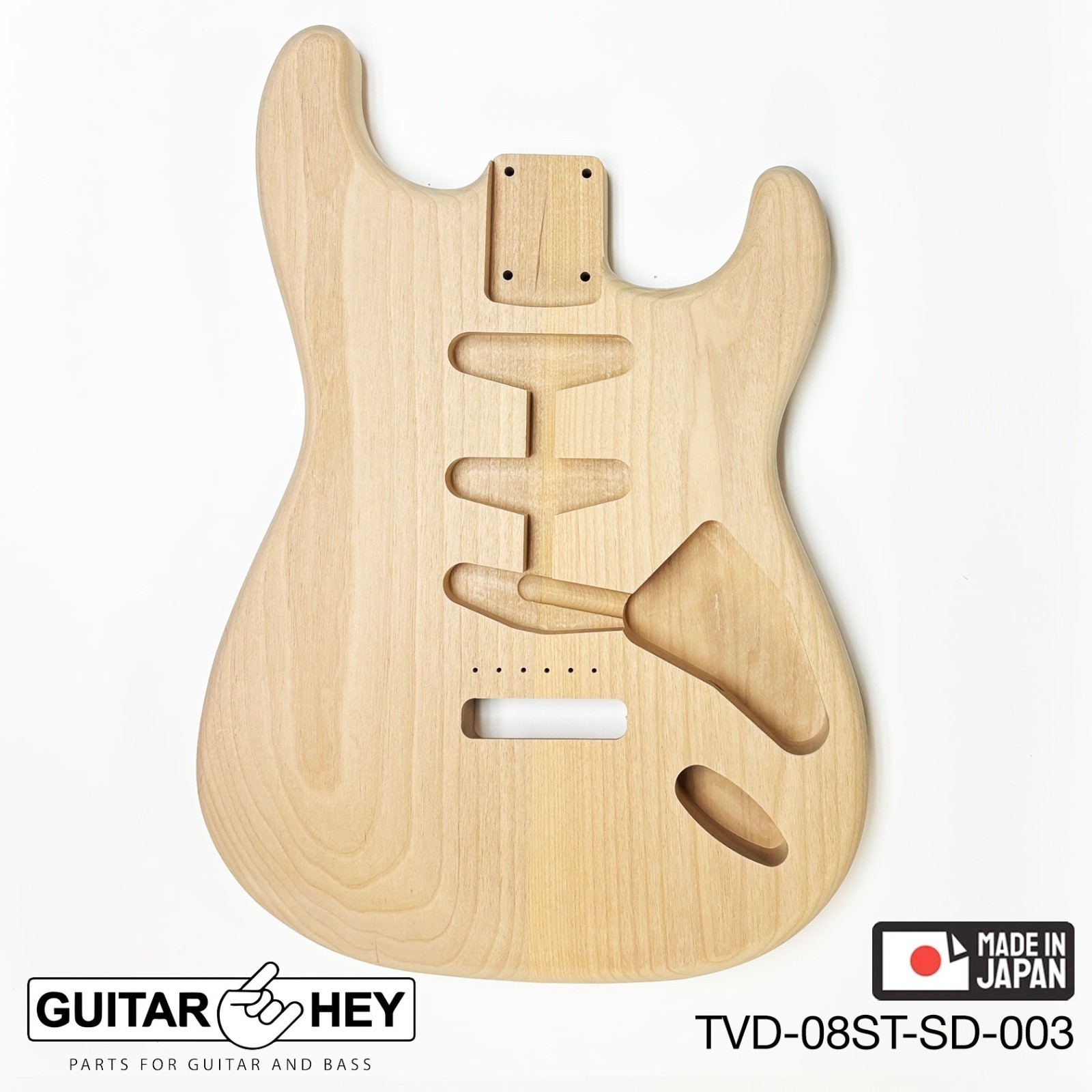 NEW Hosco JAPAN Unfinished Strat® 50's Style Body Alder 2-piece SANDED #003