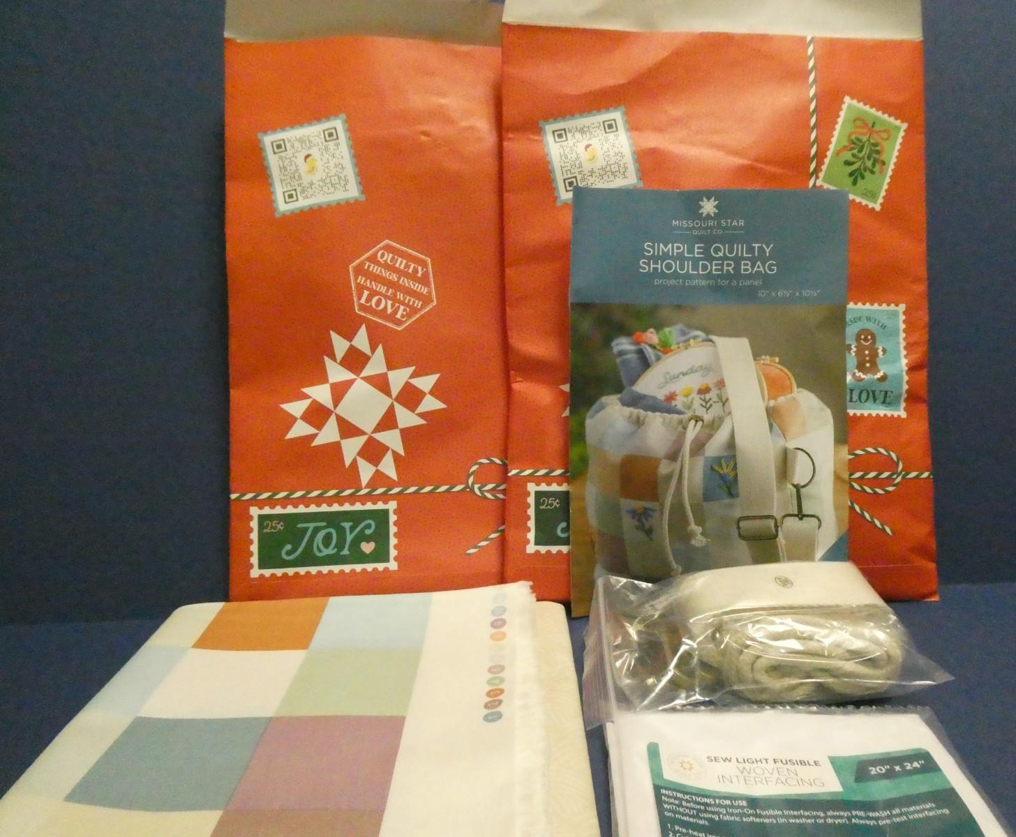 NEW MSQC 2025 JENNY'S COUNTDOWN TO XMAS SIMPLY QUILTY SHOULDER BAG PATT/SUPPLIES