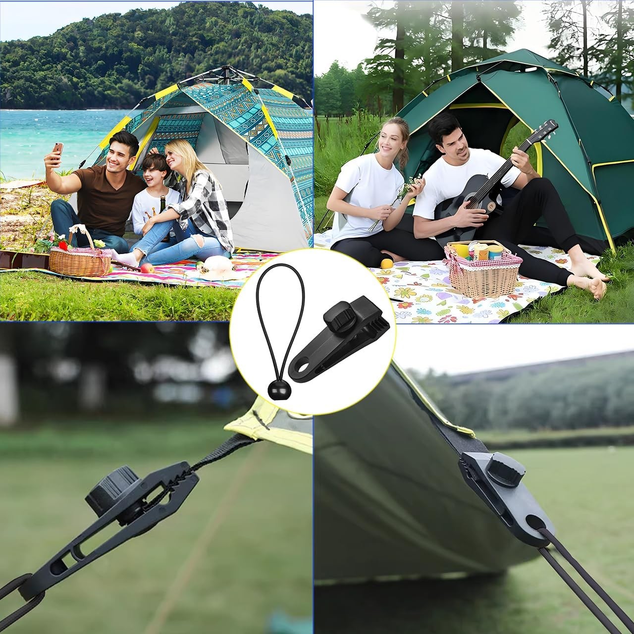 Ball Bungee Cord, 6 Inch Heavy Duty Bungee Cord Balls Canopy Tarp Tie Down fo...