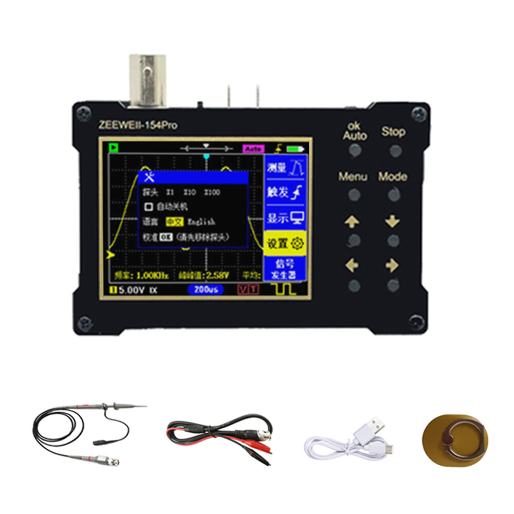ZEEWEII DSO154Pro 2.4" Color Screen Handheld Oscilloscope 18MHz 40MSa/s V5G2