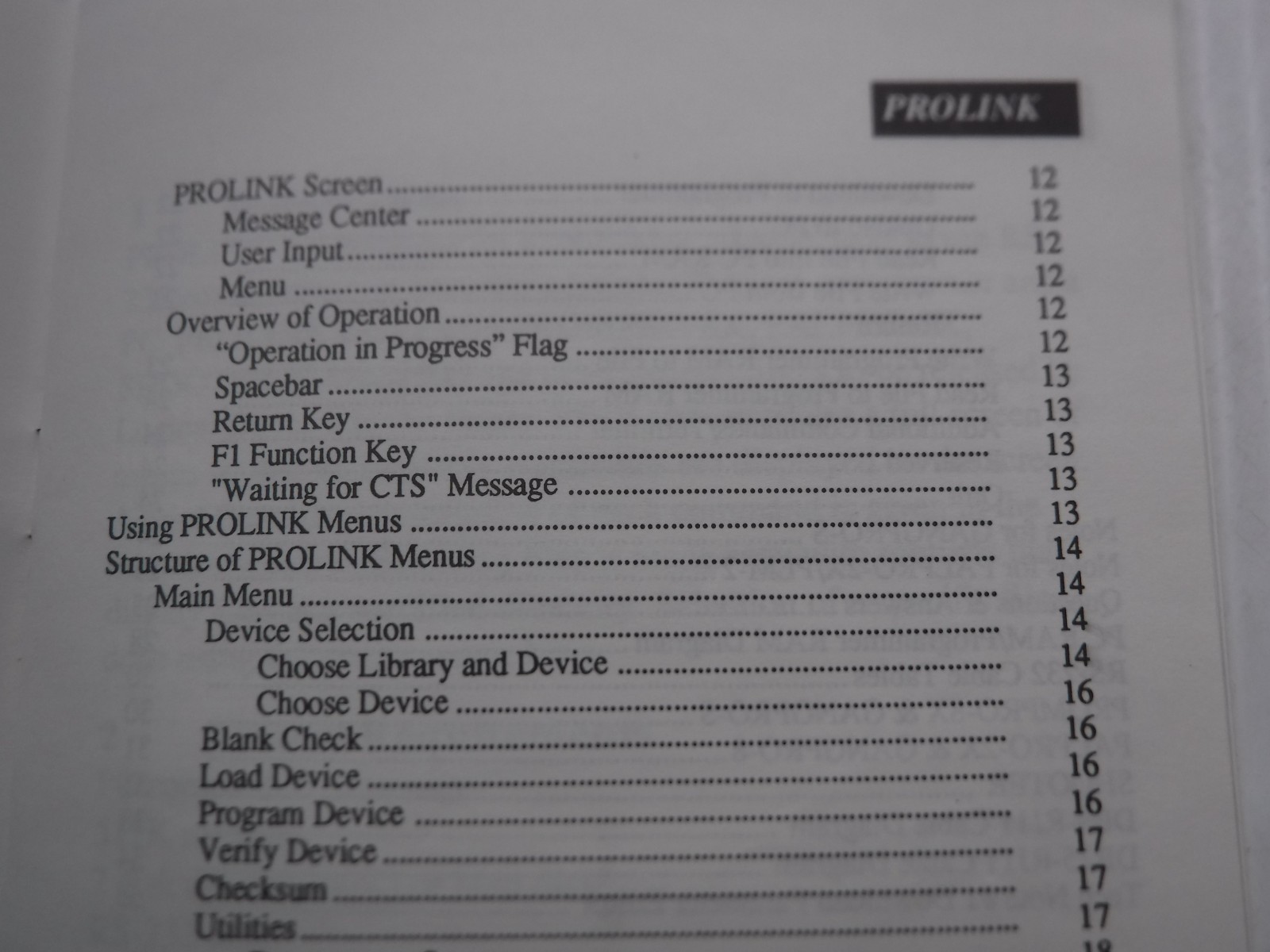 Prolink RS-232 Reference Manual 91-10050-5