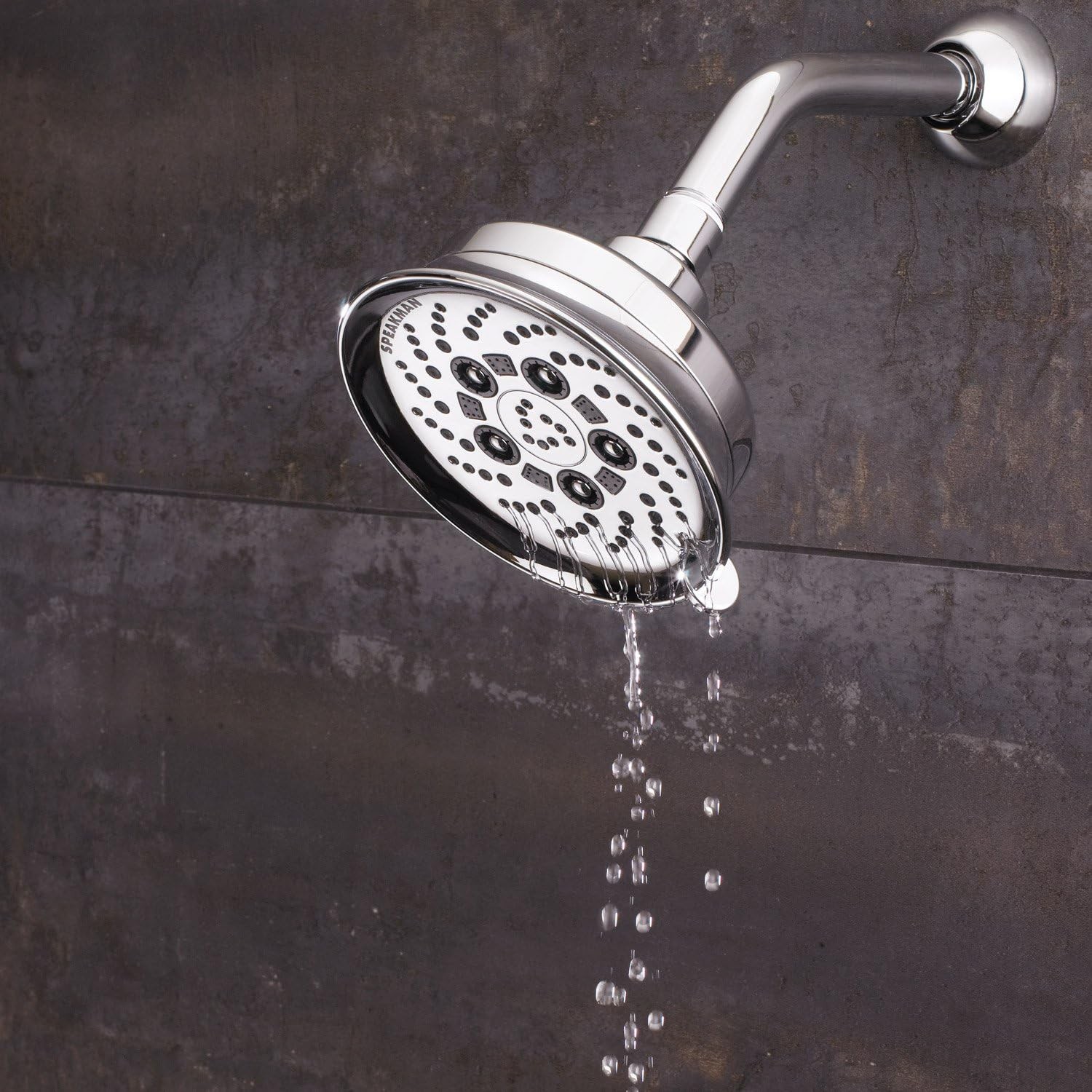 SR-124 Assana Anystream Multi-Function Shower Head, Polished Chrome