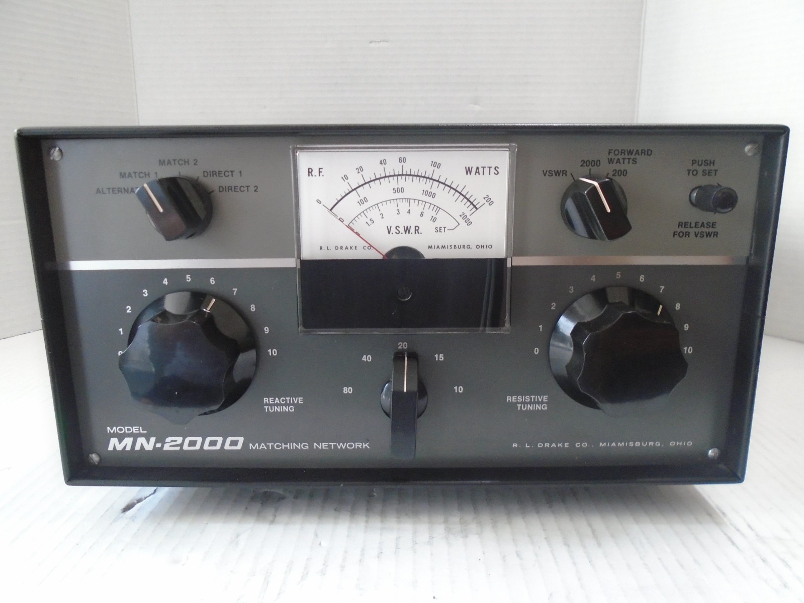 NICE DRAKE MN-2000 LEGAL LIMIT ANTENNA TUNER 80-10 M BIN $250 Or Best Offer