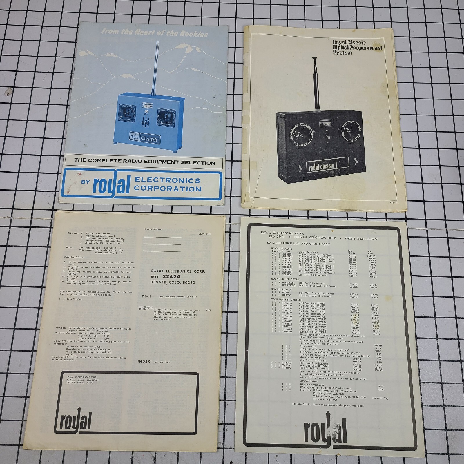 Royal Scale Radio Control RC Vintage Print Product Line 2 Catalogs, Price, Parts