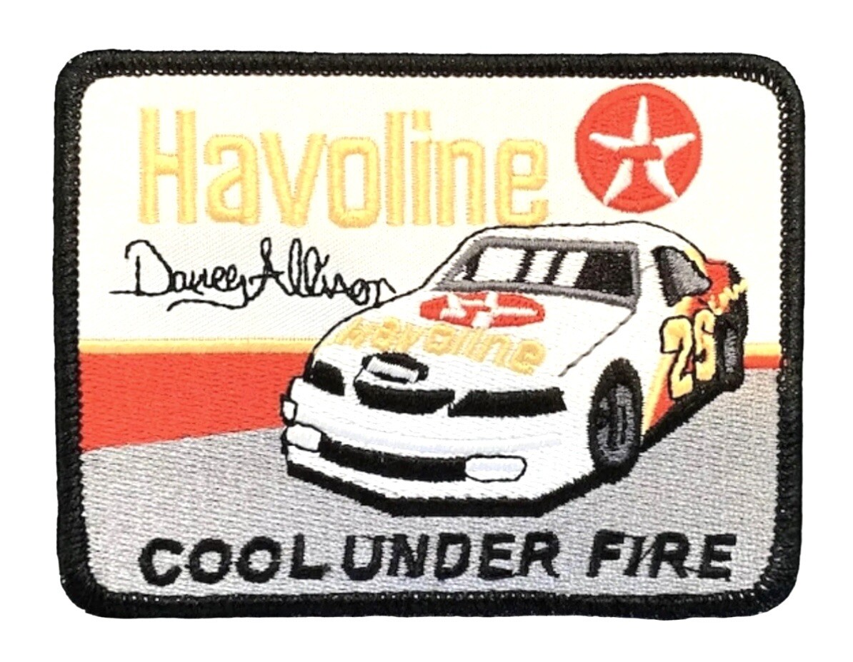 Davey Allison Nascar Racing Patch Ford Vintage Style Havoline Texaco