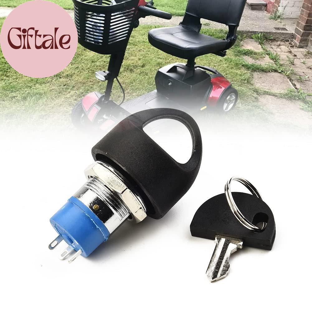 Ignition Switch with Key, Replacement Mobility Scooter Spare Start On/Off Igniti